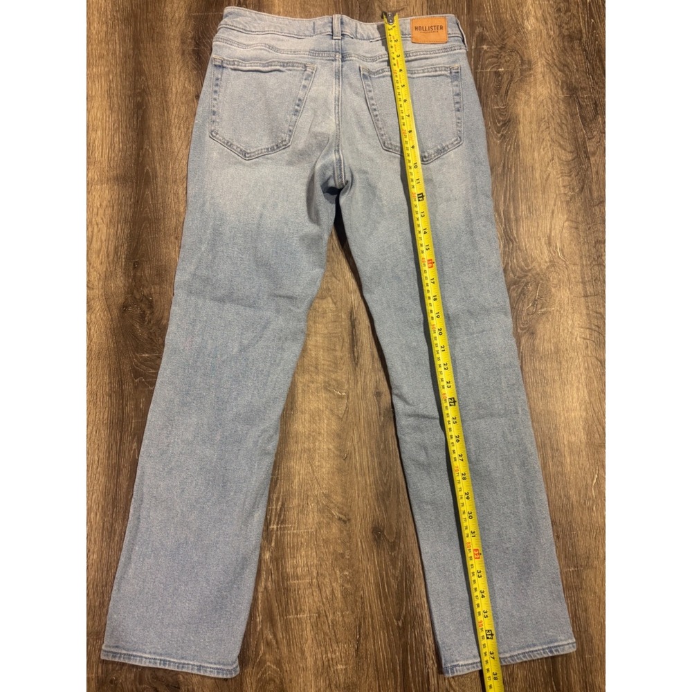 Hollister Low-Rise Boyfriend Jeans Light Wash Distressed Vintage Stretch 7S W28 - Picture 8 of 10